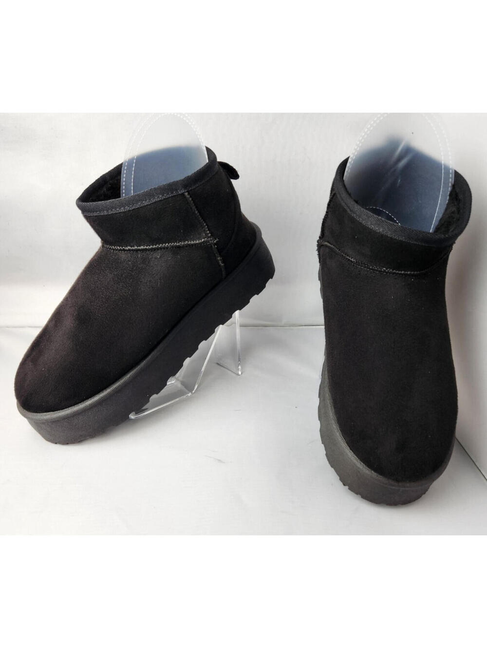 Charlotte Russe Women's Black Ankle Boots with Platform Sole